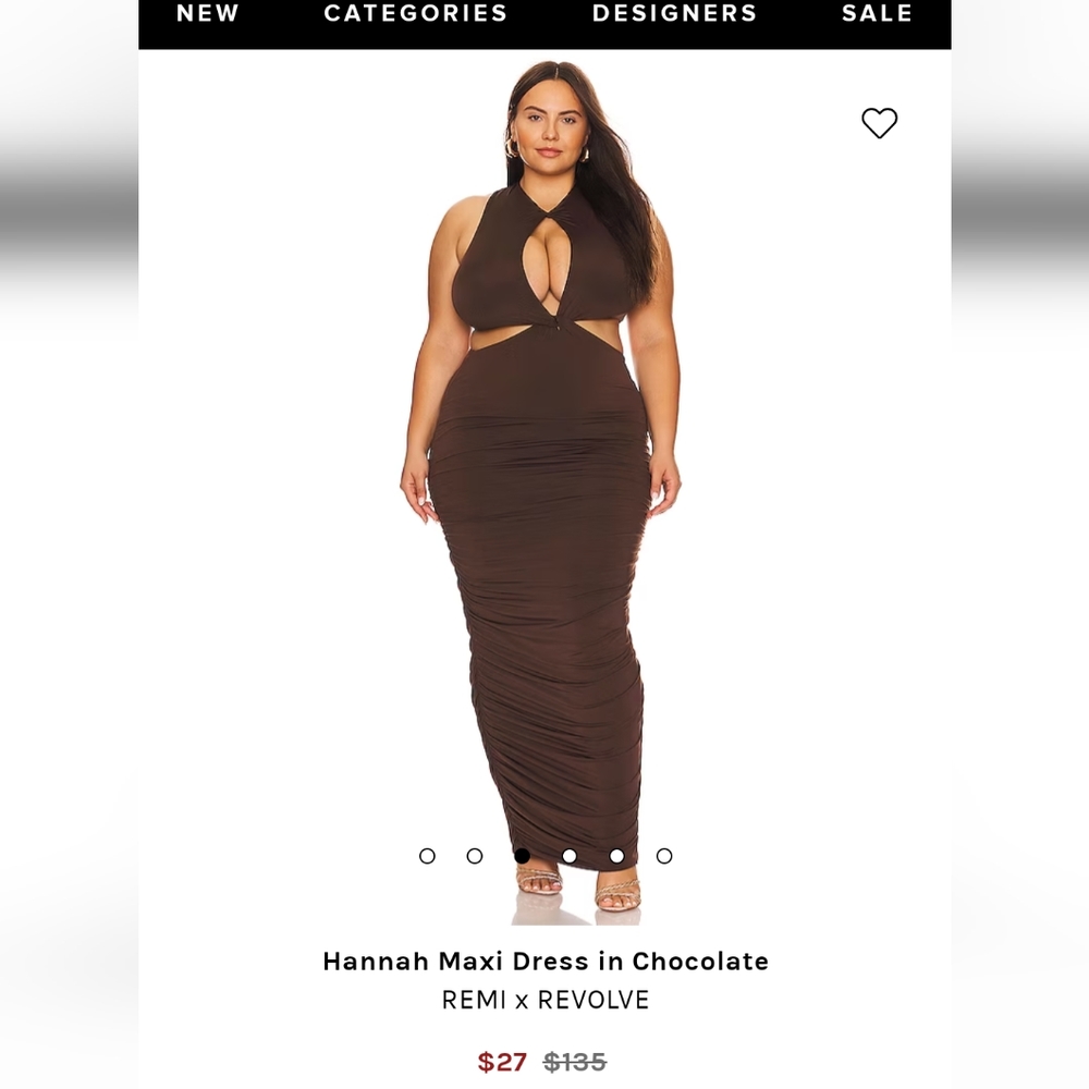 Brown body con sexy dress